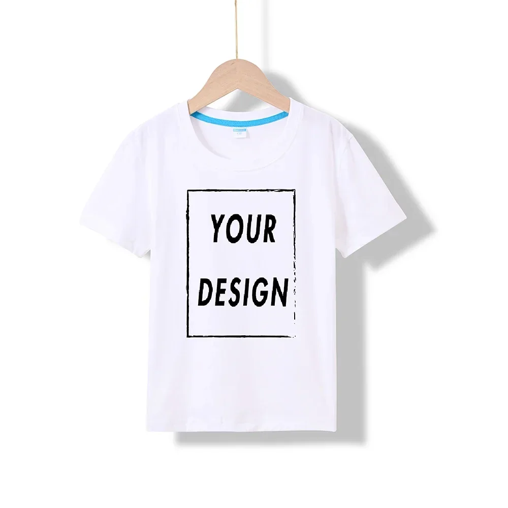 Koszulka dziecięca z krótkim rękawem – gładki t-shirt dla dzieci Biały