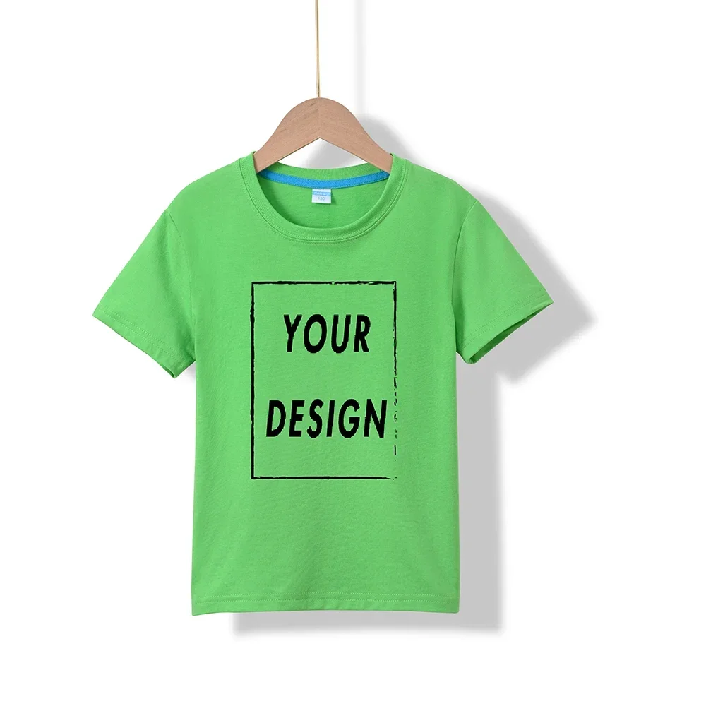 Koszulka dziecięca z krótkim rękawem - gładki t-shirt dla dzieci Wielo