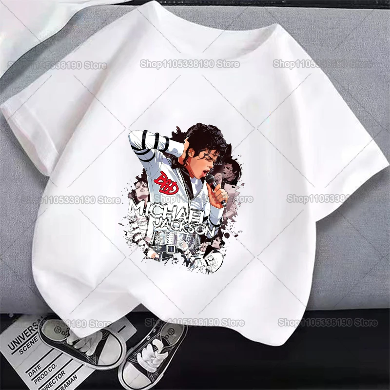 Koszulka dziecięca Michael Jackson z bawełny - nadruk Król Popu Mj 11