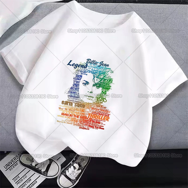 Koszulka dziecięca Michael Jackson z bawełny - nadruk Król Popu Mj 13
