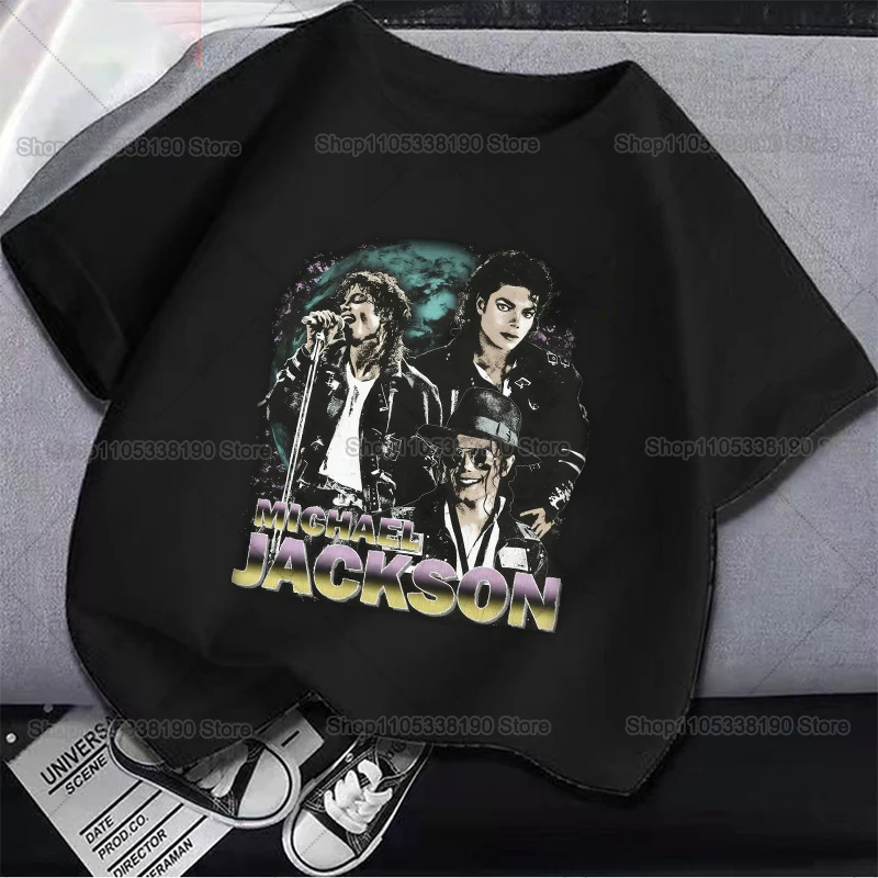 Koszulka dziecięca Michael Jackson z bawełny - nadruk Król Popu Mj 35