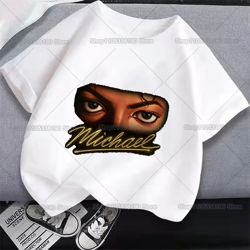 Koszulka dziecięca Michael Jackson z bawełny – nadruk Król Popu Mj 61