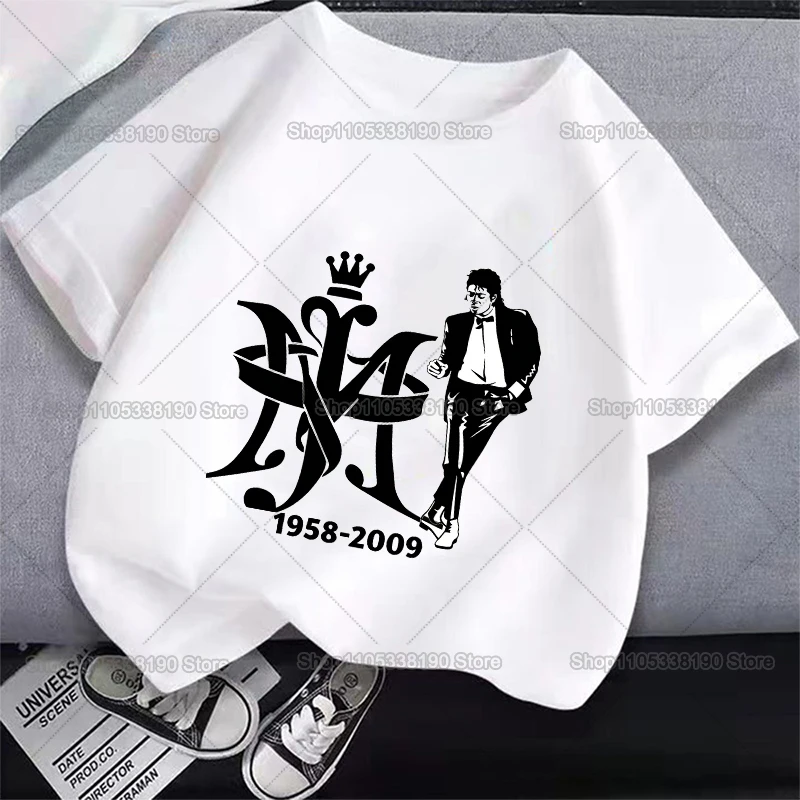 Koszulka dziecięca Michael Jackson z bawełny – nadruk Król Popu Mj 69