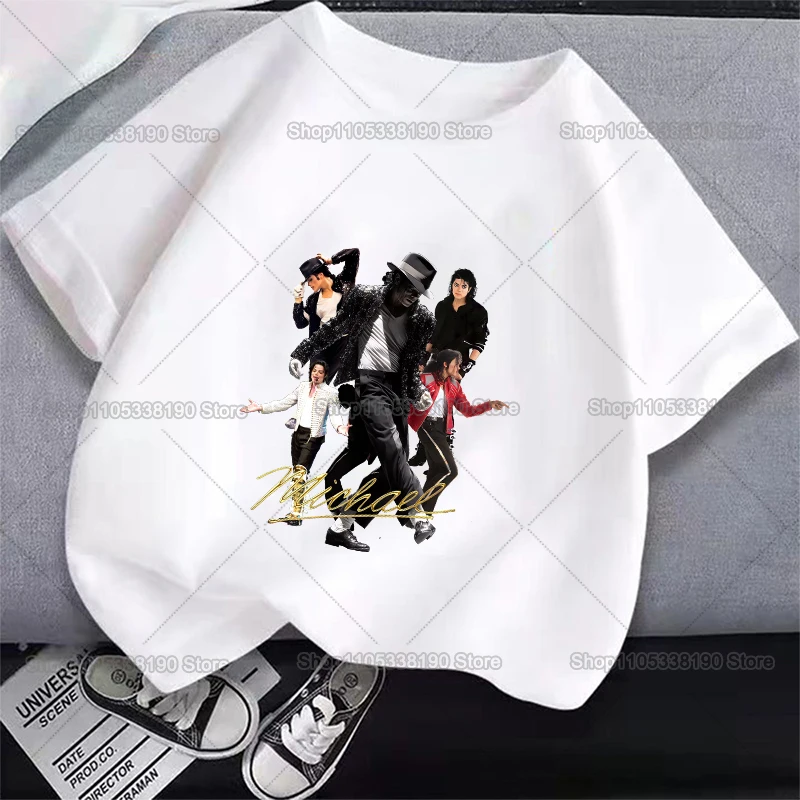 Koszulka dziecięca Michael Jackson z bawełny – nadruk Król Popu Mj 98