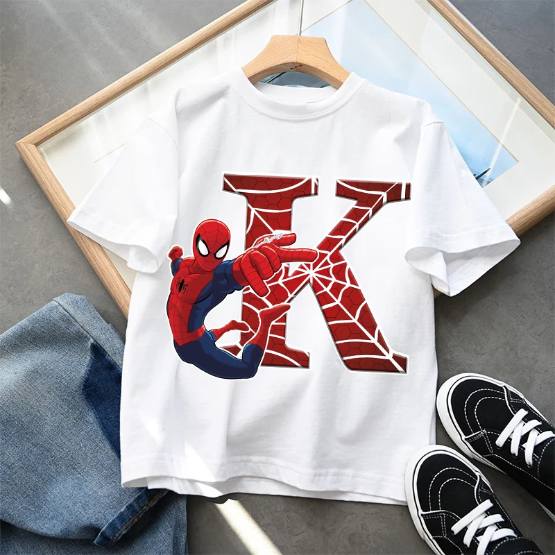Bawełniana koszulka dziecięca Spider-Man z krótkim rękawem 12