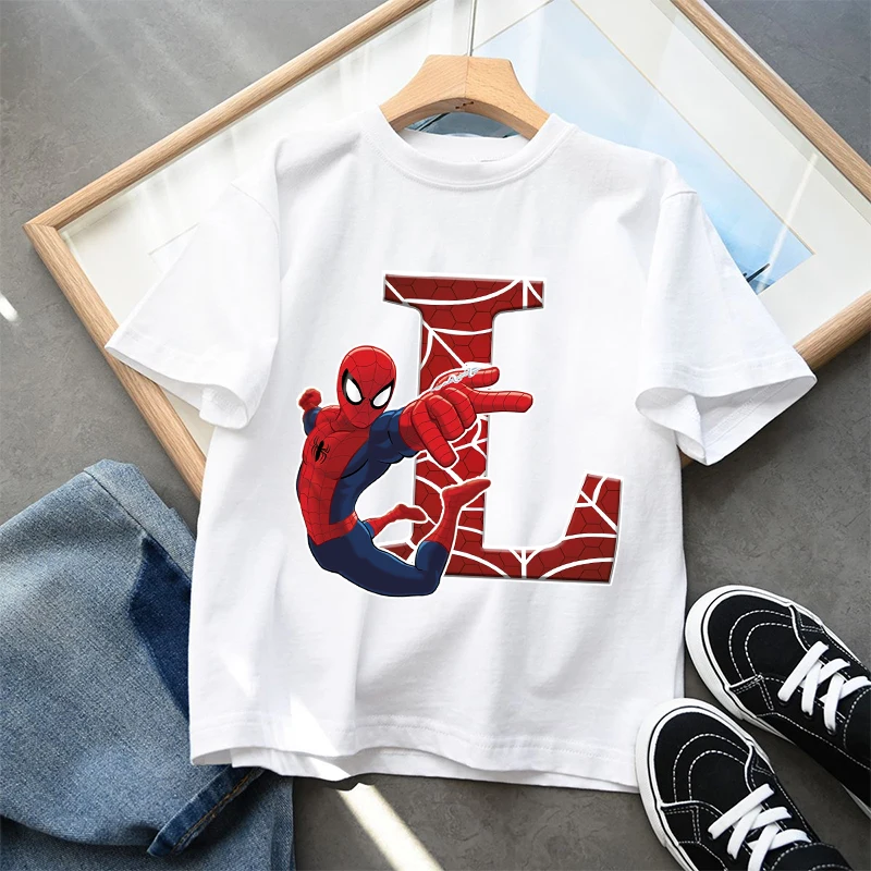 Bawełniana koszulka dziecięca Spider-Man z krótkim rękawem 13