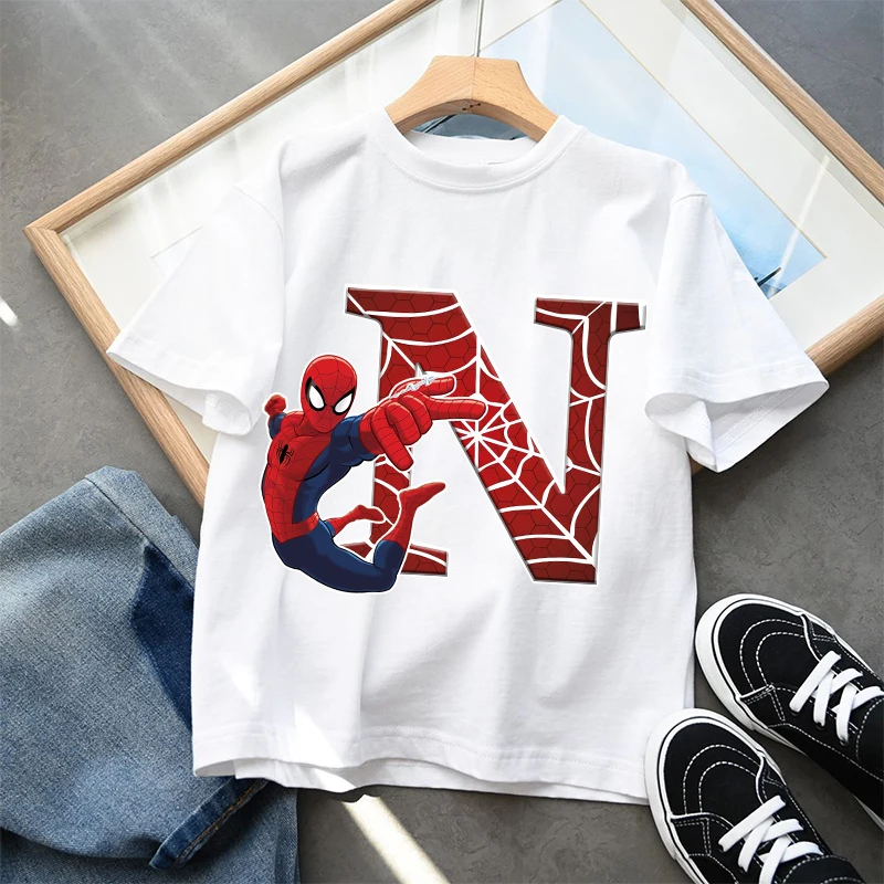 Bawełniana koszulka dziecięca Spider-Man z krótkim rękawem 15