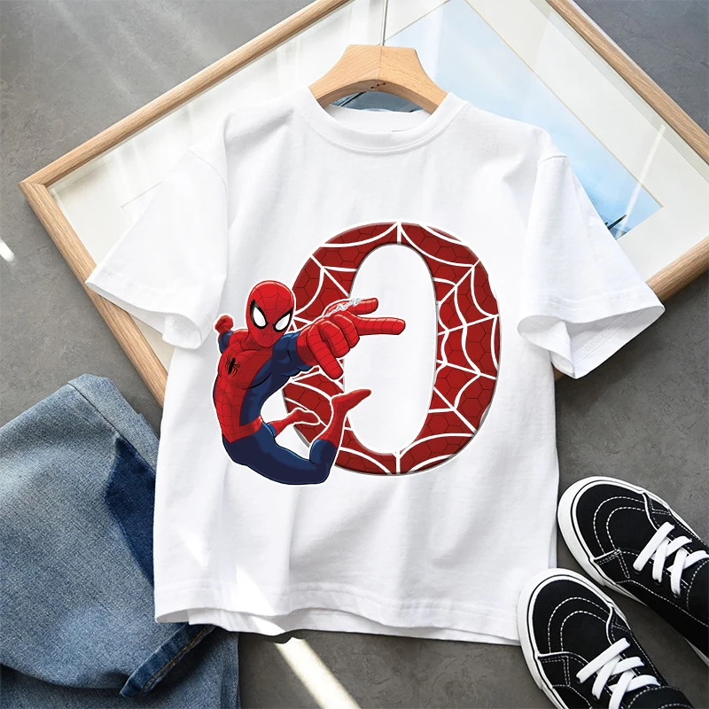 Bawełniana koszulka dziecięca Spider-Man z krótkim rękawem 16
