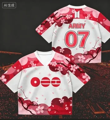 Koszulka K-pop BTS z nadrukiem dla fanów T399037