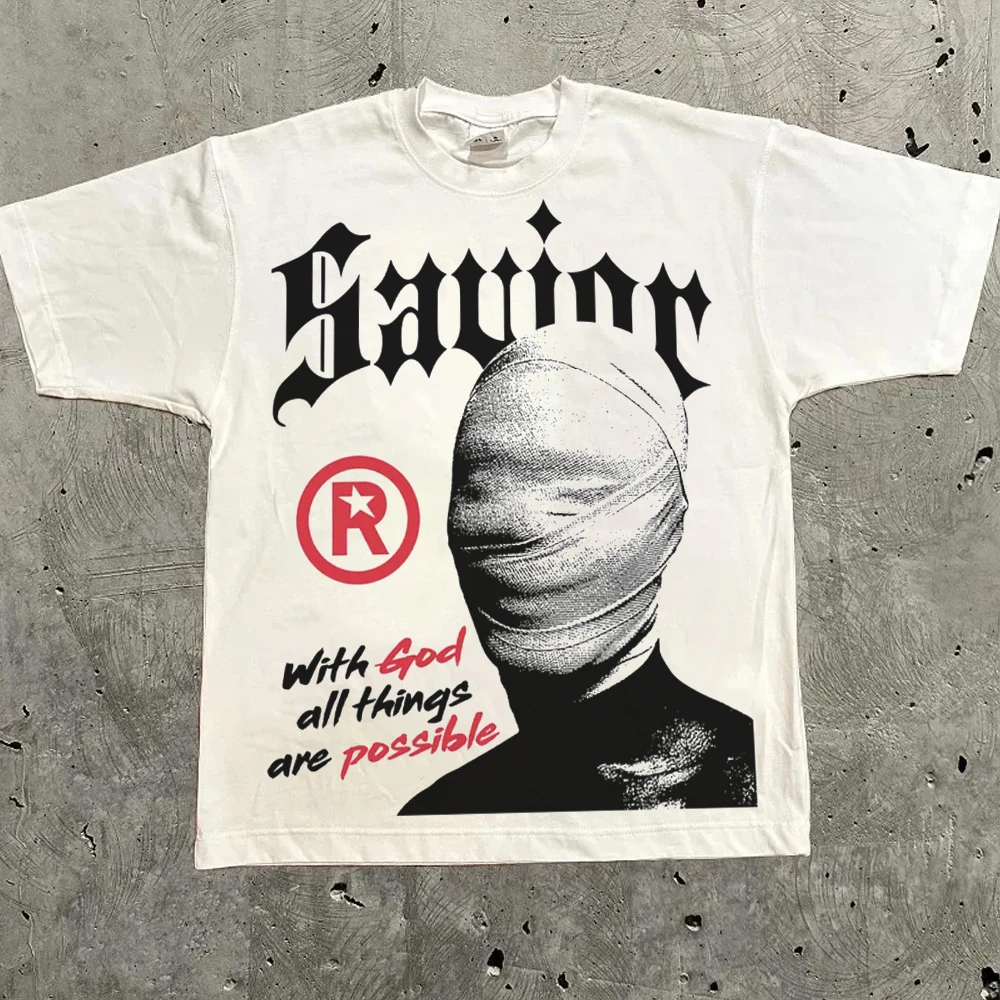 Koszulka oversize z nadrukiem w stylu streetwear Y2k 1