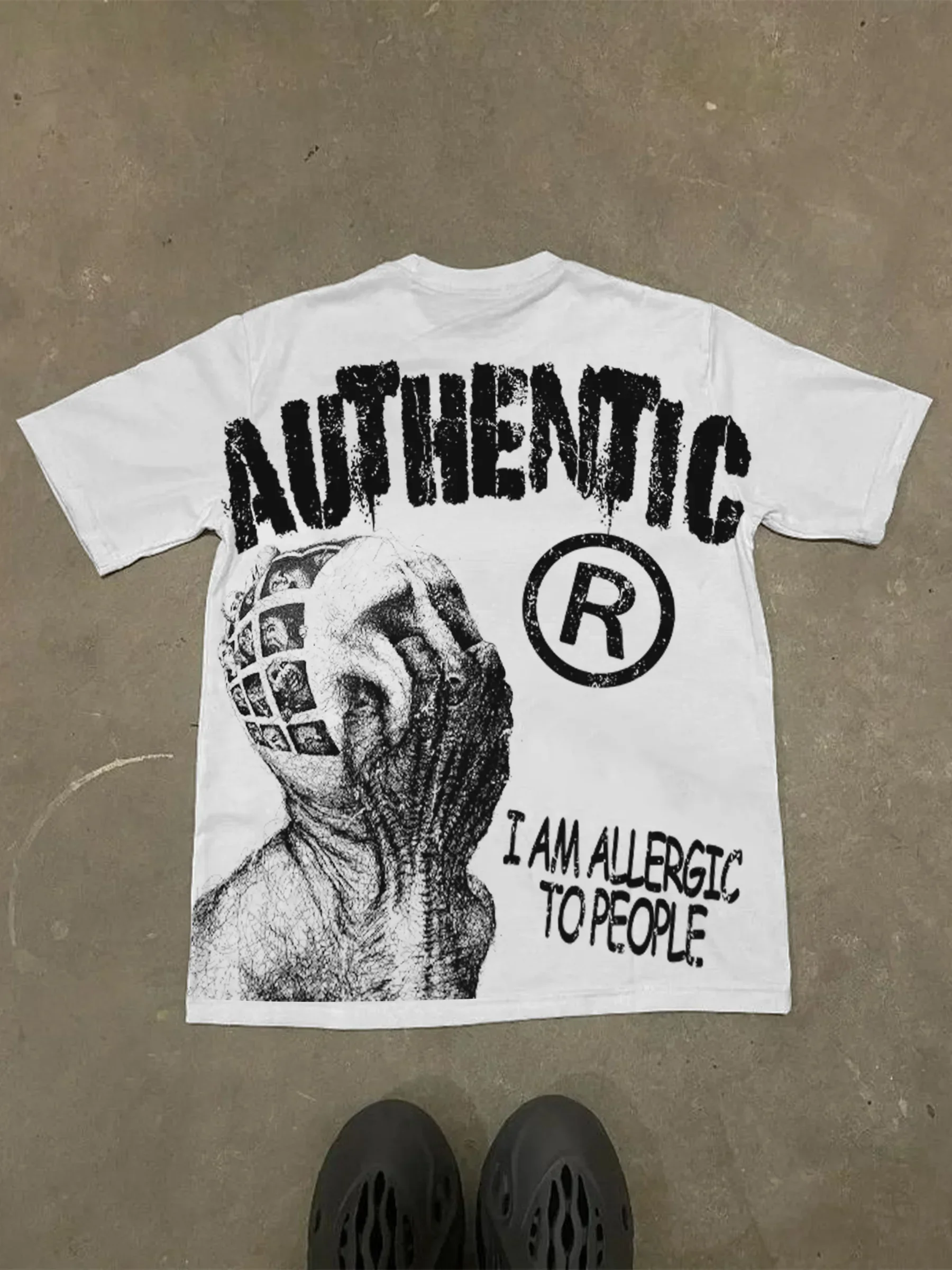 Koszulka oversize z nadrukiem w stylu streetwear Y2k 2
