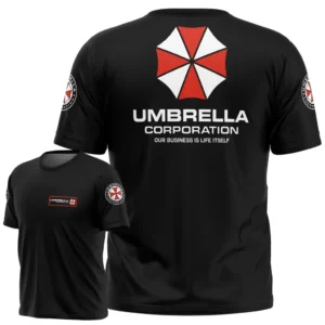 Koszulka z nadrukiem Umbrella Corporation Resident Evil Beżowy