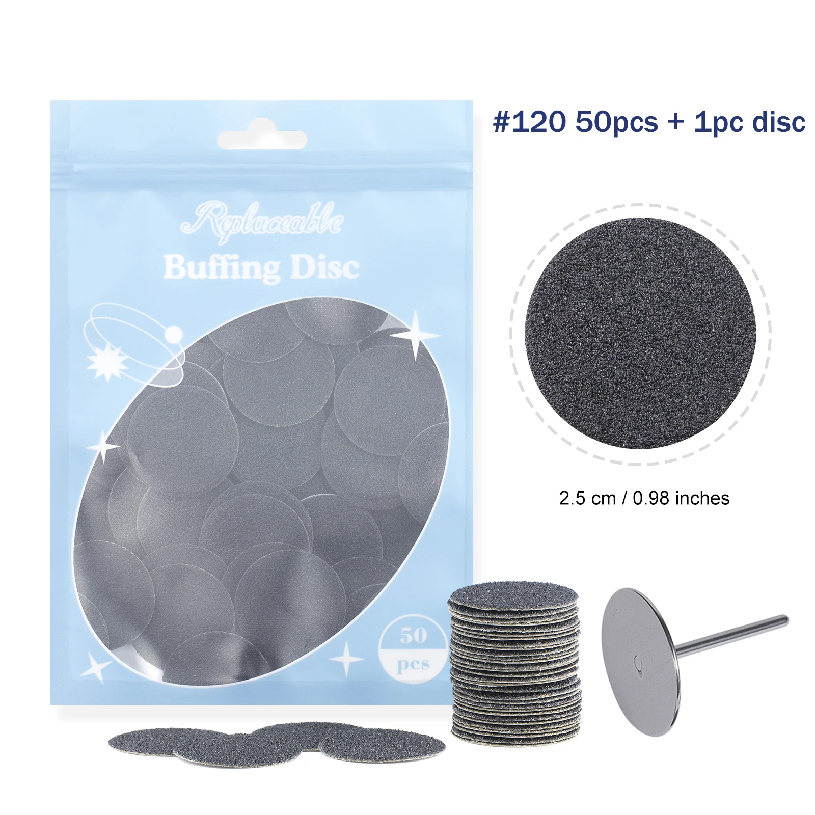 Wymienne krążki ścierne do pedicure (papier do pięt i skórek) 120g 1 disc