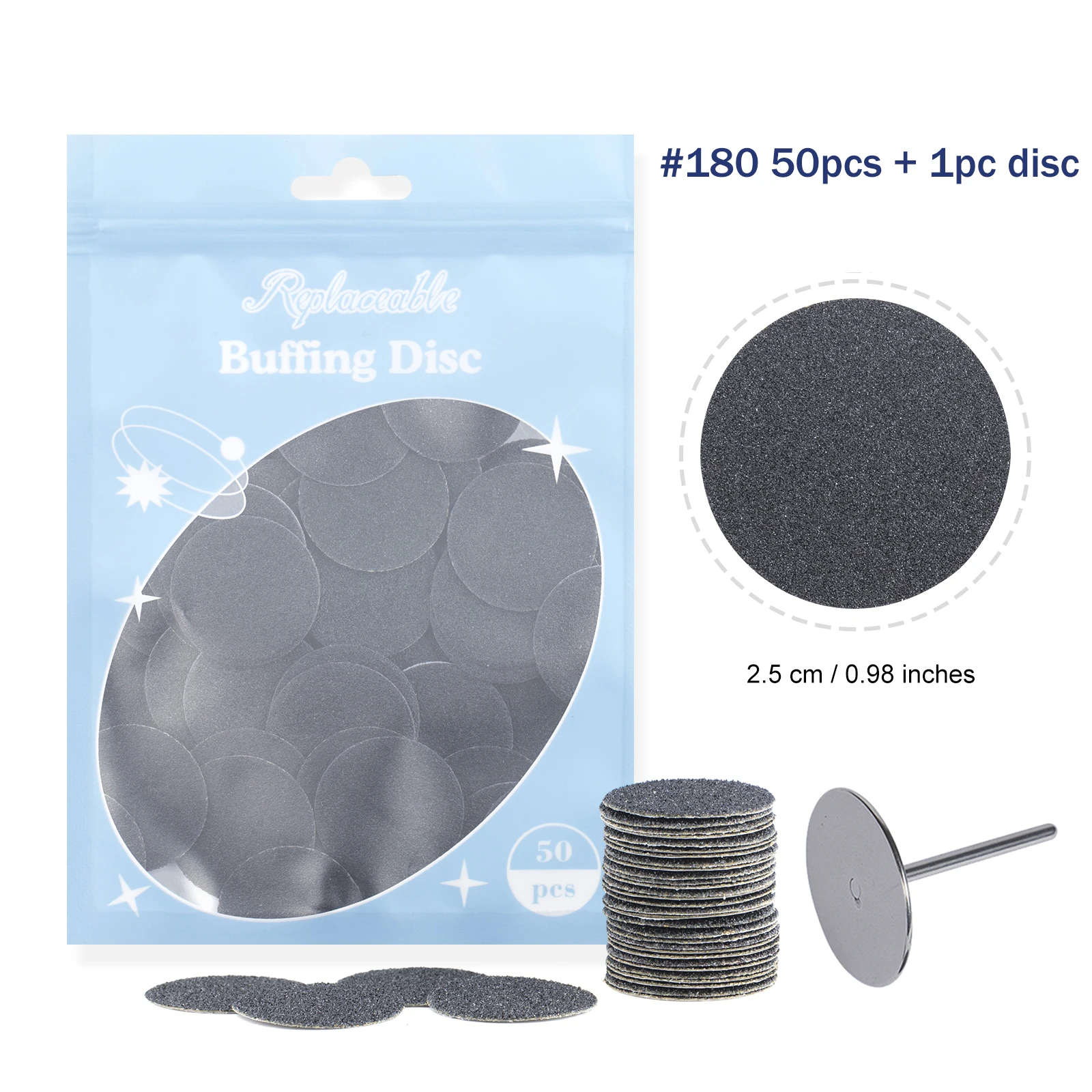 Wymienne krążki ścierne do pedicure (papier do pięt i skórek) 180g 1 disc