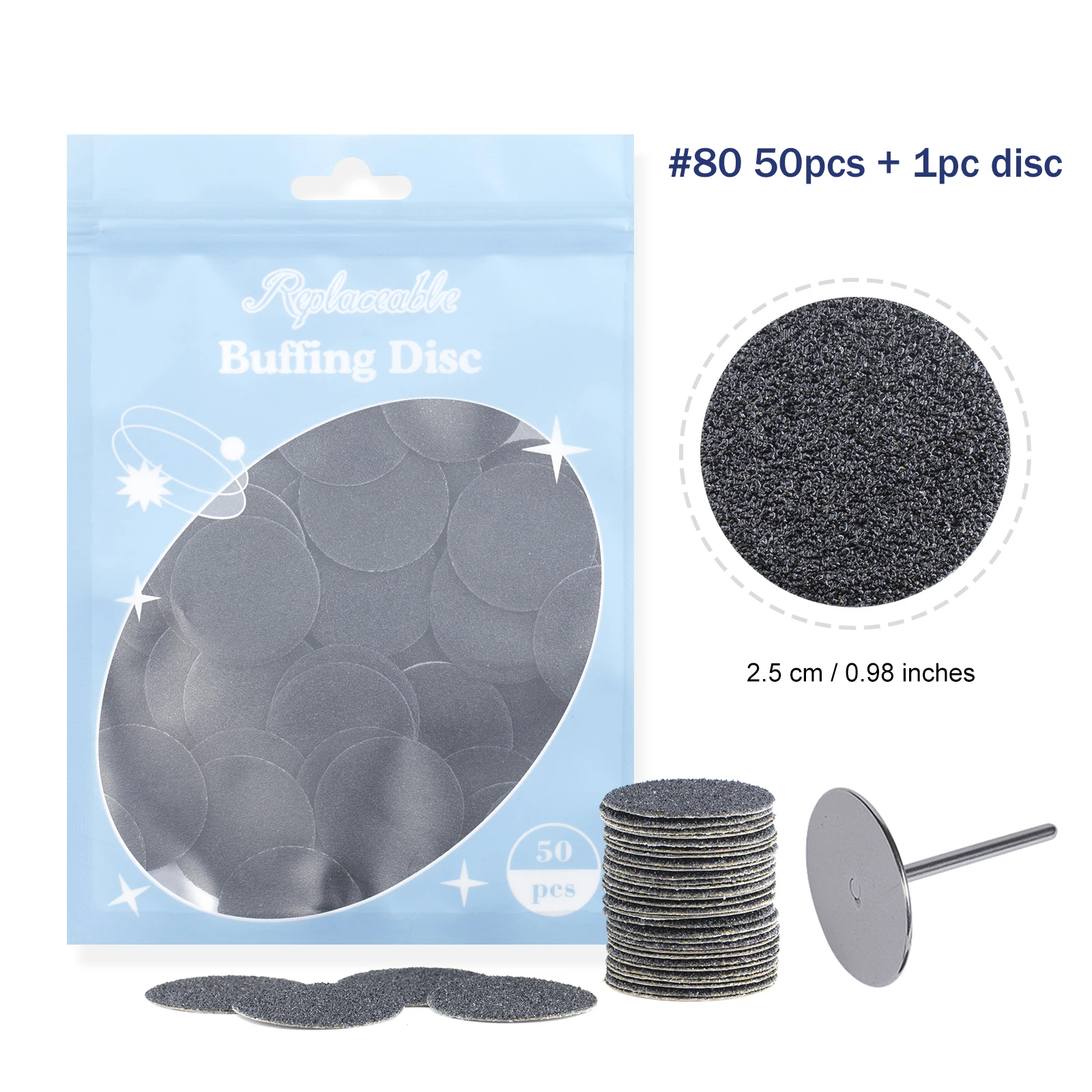 Wymienne krążki ścierne do pedicure (papier do pięt i skórek) 80g 1 disc