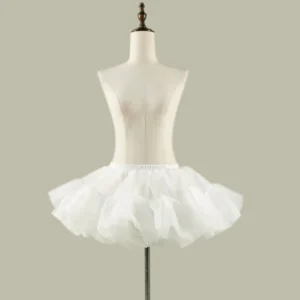 Krótka bufiasta halka tutu pod sukienkę Biały