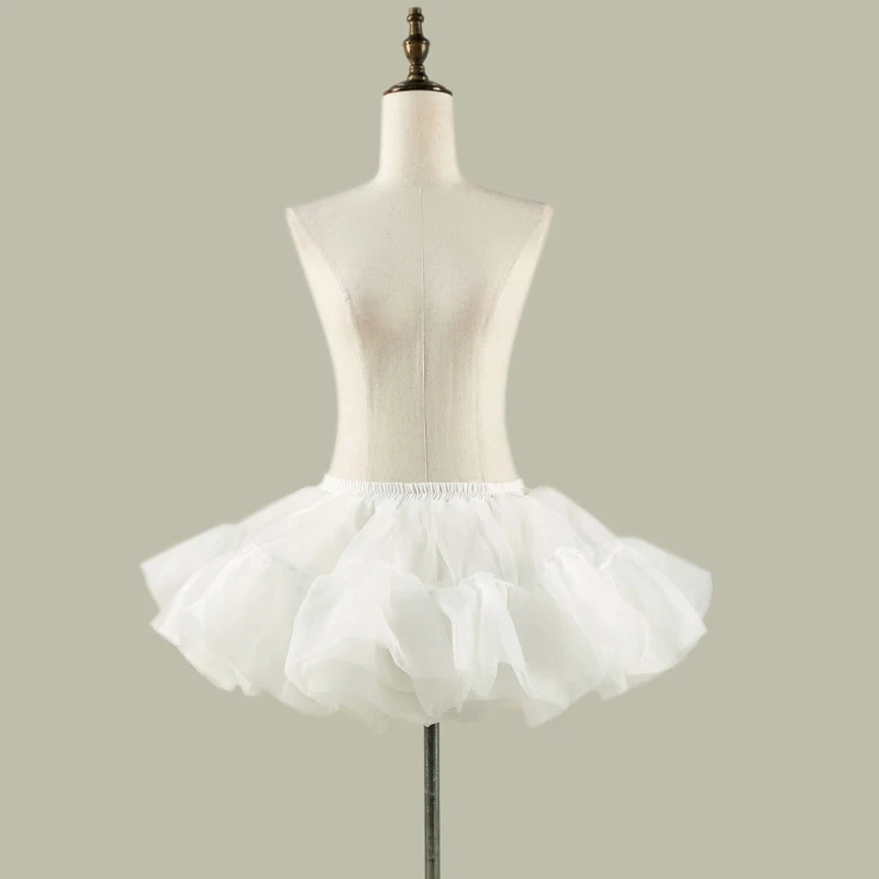 Krótka bufiasta halka tutu pod sukienkę Biały