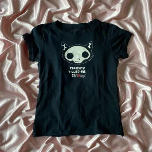 Krótki top damski baby tee w stylu Harajuku Y2K Beżowy
