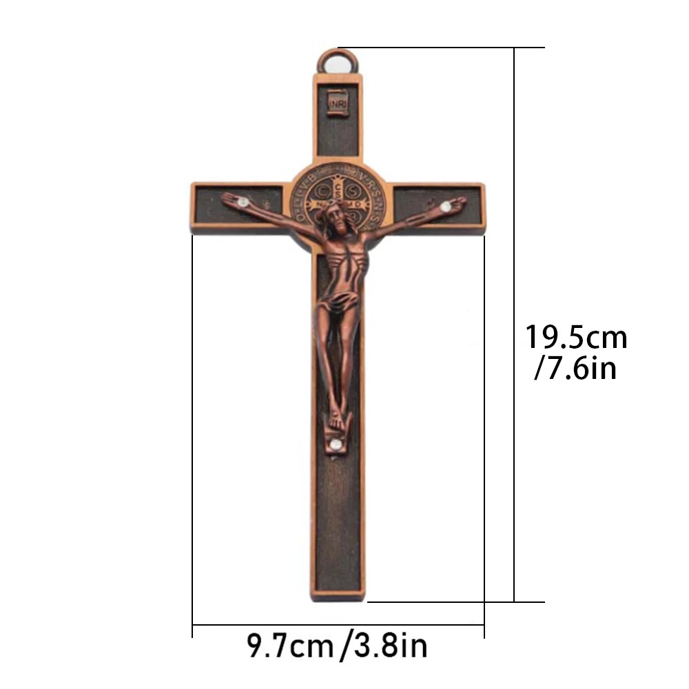 Krucyfiks stołowy z figurą Jezusa — ozdoba religijna do domu Marynarka