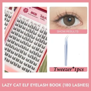 Książka rzęs DIY 180 kępek — duży zestaw do stylizacji oczu Błękitny