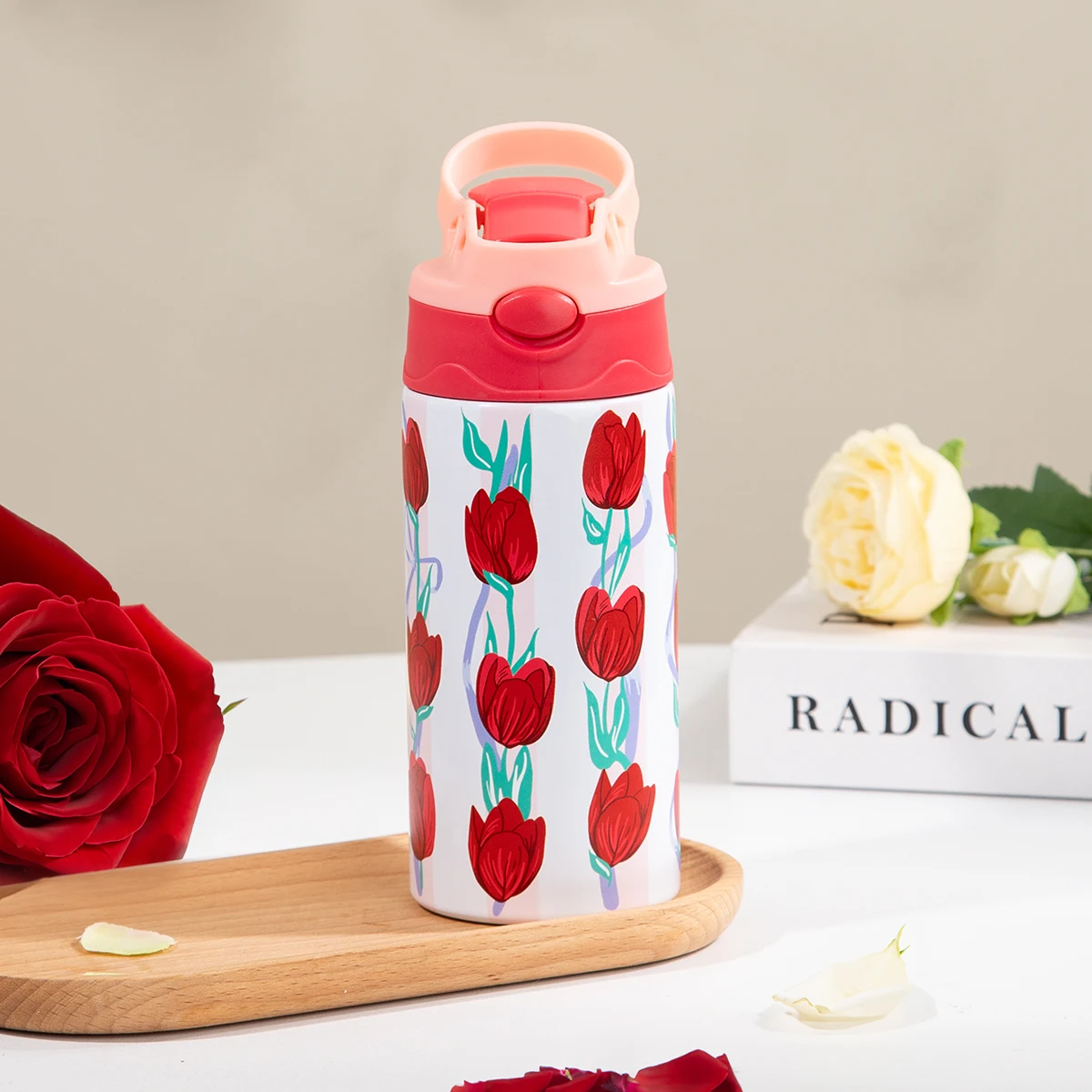 Kubek termiczny 350 ml ze stali nierdzewnej z motywem zwierząt Wielo