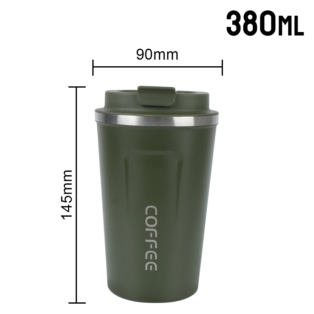Kubek termiczny samochodowy ze stali nierdzewnej 380/510 ml Czerwony