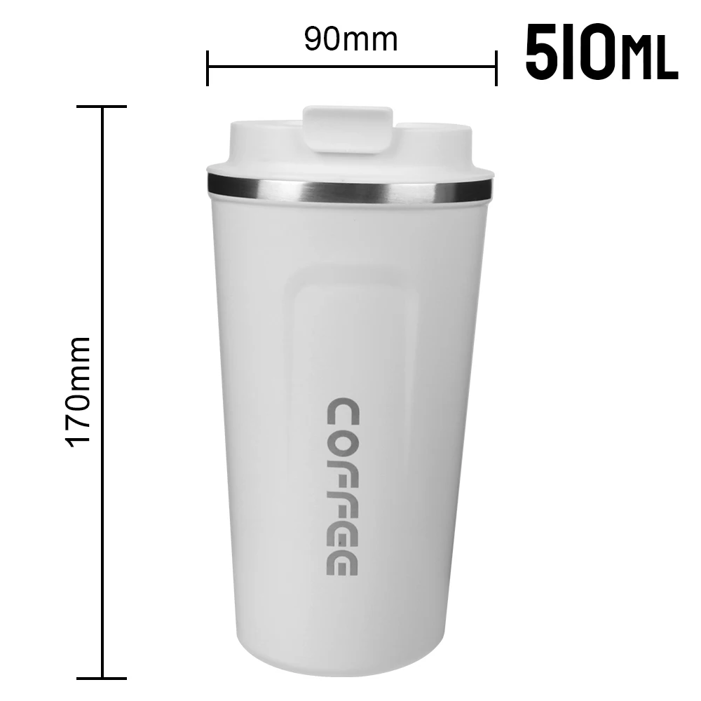 Kubek termiczny samochodowy ze stali nierdzewnej 380/510 ml żółty
