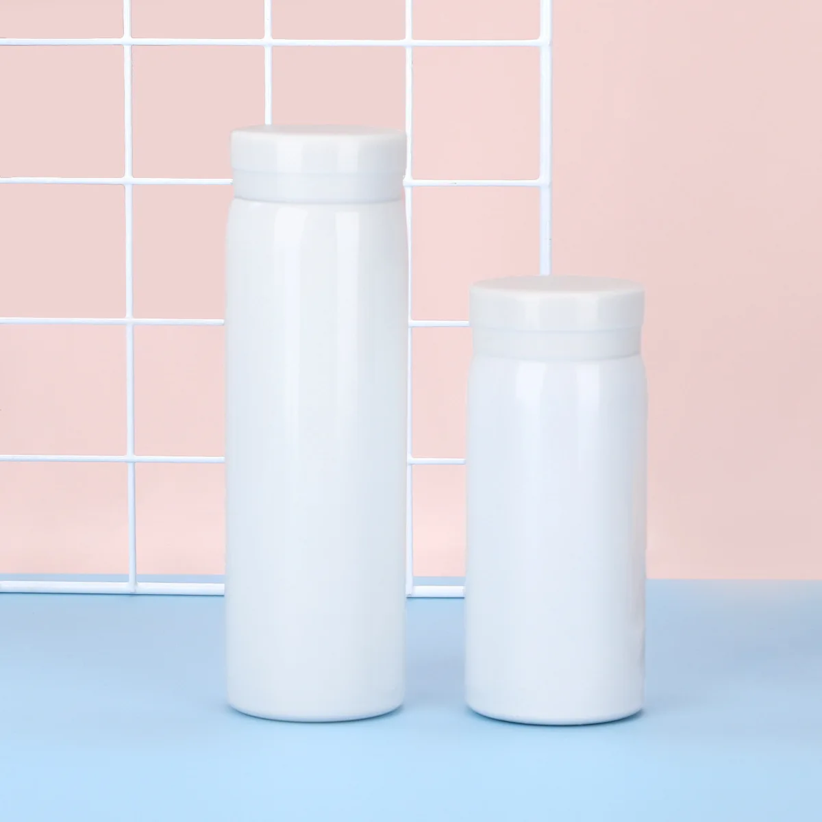 Kubek termiczny stalowy podróżny 200/350 ml Błękitny