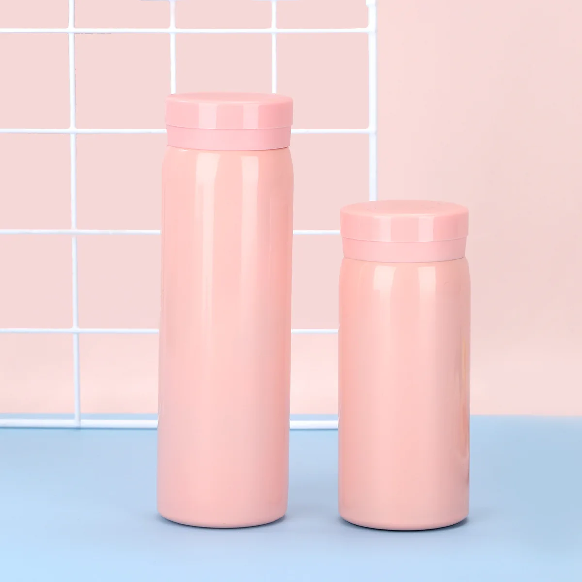 Kubek termiczny stalowy podróżny 200/350 ml Jasnożółty