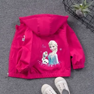 Kurtka dla dziewczynki Anna i Elsa Kraina Lodu Różowy