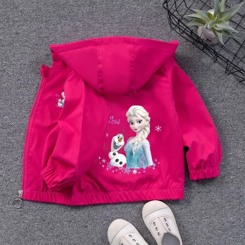 Kurtka dla dziewczynki Anna i Elsa Kraina Lodu Różowy