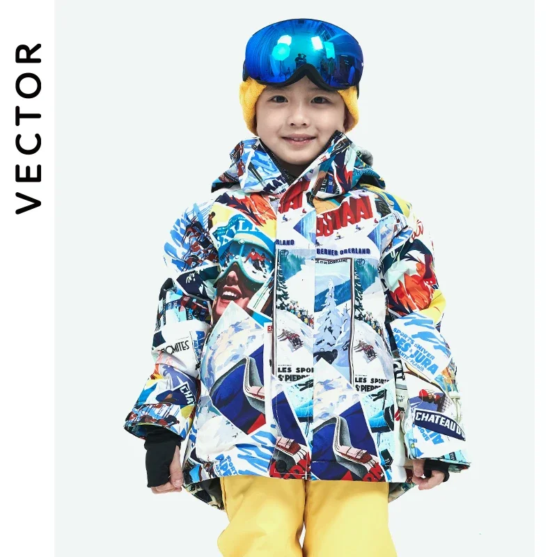 Kurtka narciarska dziecięca VECTOR ciepła wodoodporna na zimę Kids jacket 4