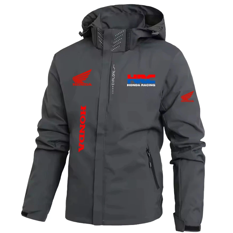 Kurtka przeciwdeszczowa 3w1 z odpinanym kapturem unisex Ciemnoszary