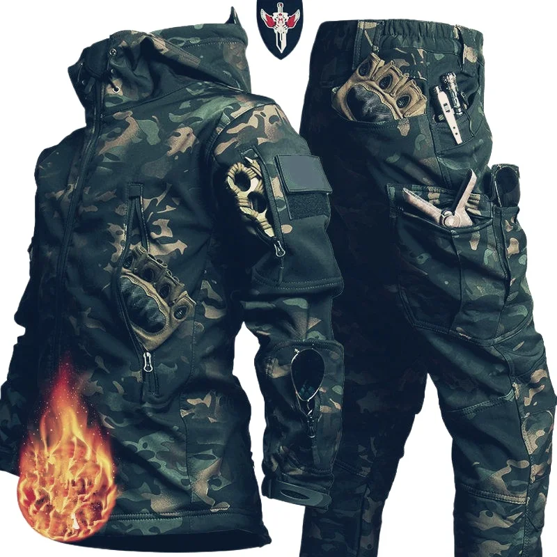 Kurtka softshell męska ocieplana wiatroszczelna Czarny