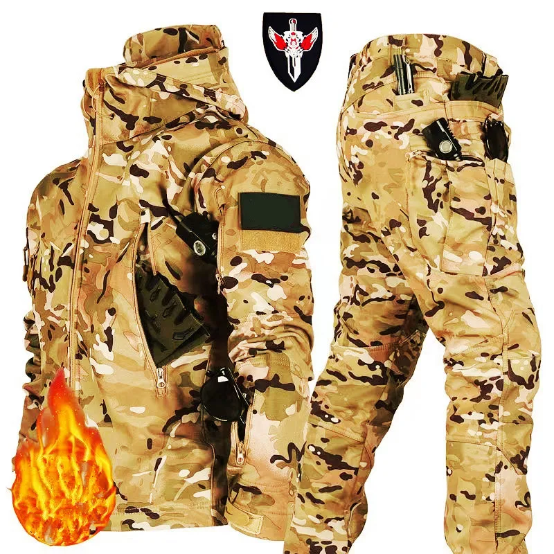 Kurtka softshell męska ocieplana wiatroszczelna Żółty