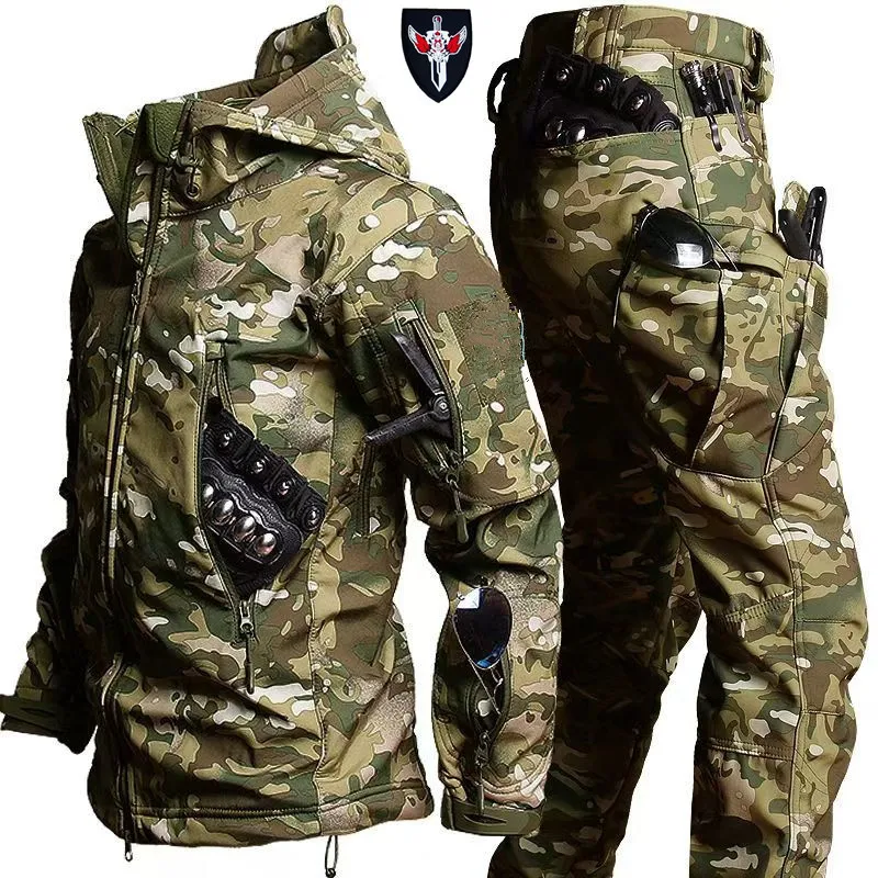 Kurtka softshell męska ocieplana wiatroszczelna Zielony