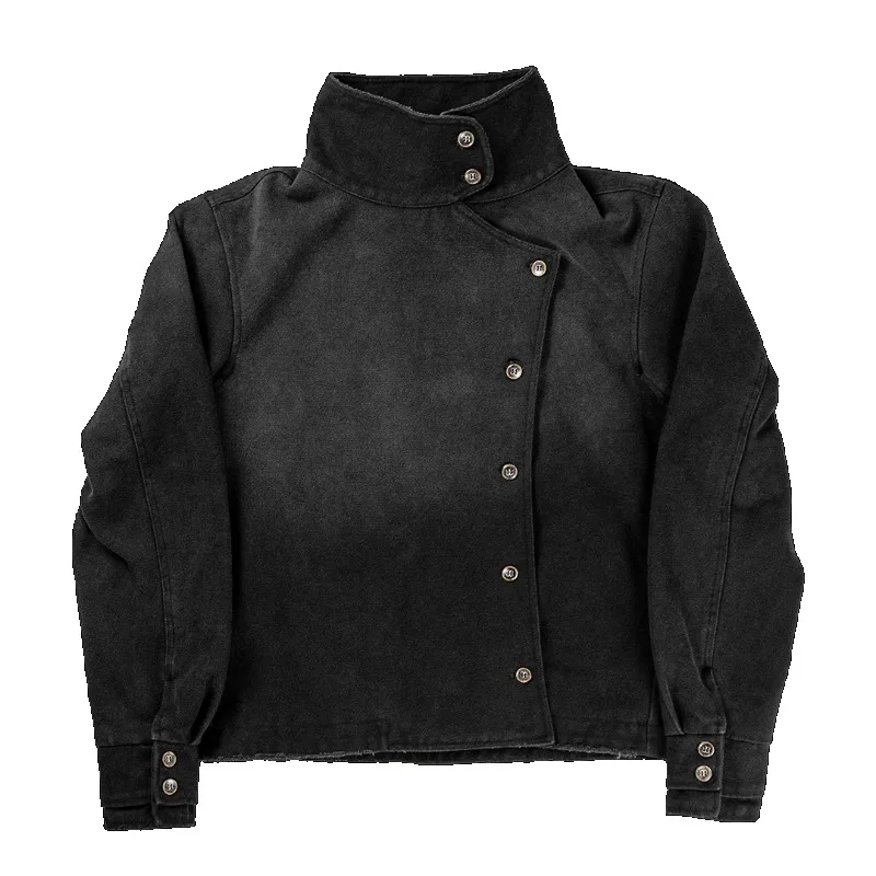 Kurtka unisex Y2K w stylu vintage z efektem sprania Sg fencing jacket