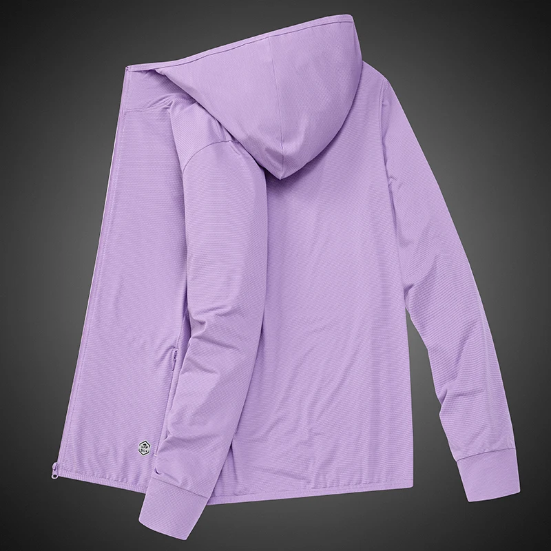 Kurtka z filtrem UV przeciwsłoneczna unisex na lato Fioletowy