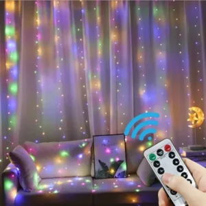 Kurtyna świetlna LED do okna, zasilana USB Kolor
