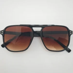 Kwadratowe okulary przeciwsłoneczne retro damskie i męskie Gradient tea