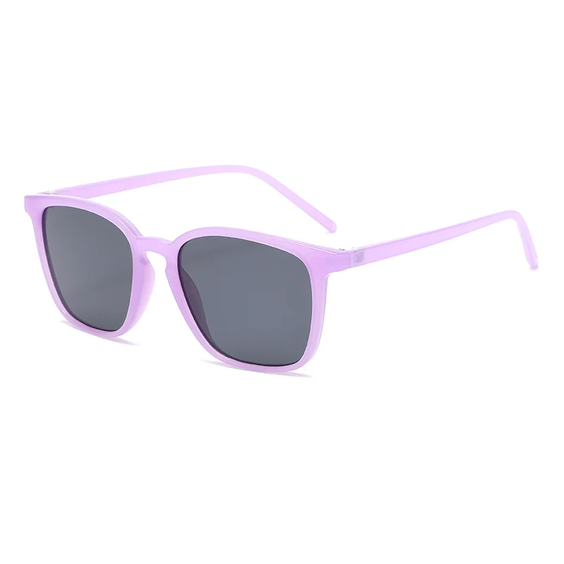 Kwadratowe okulary przeciwsłoneczne w stylu retro Y2K UV400 Fioletowo czarny