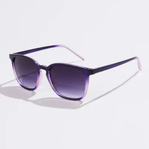 Kwadratowe okulary przeciwsłoneczne w stylu retro Y2K UV400 Fioletowy gradient