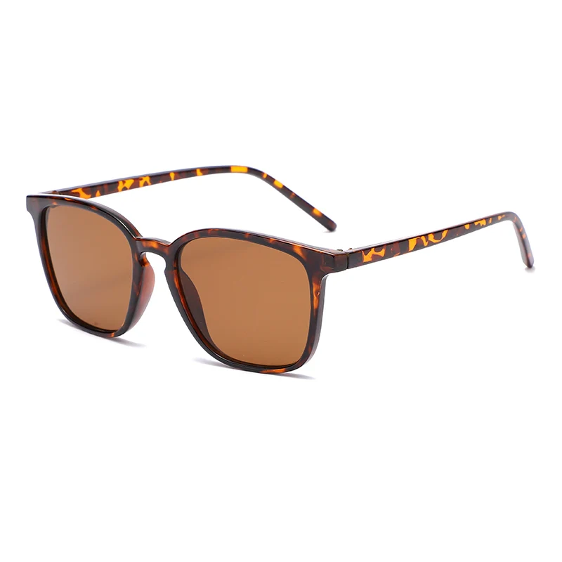 Kwadratowe okulary przeciwsłoneczne w stylu retro Y2K UV400 Leopard