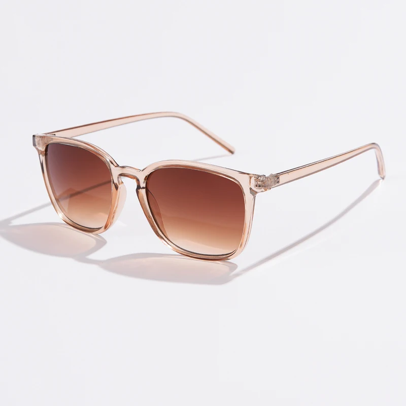 Kwadratowe okulary przeciwsłoneczne w stylu retro Y2K UV400 Szampan