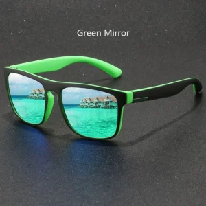 Klasyczne kwadratowe okulary przeciwsłoneczne w stylu vintage Greenmirror