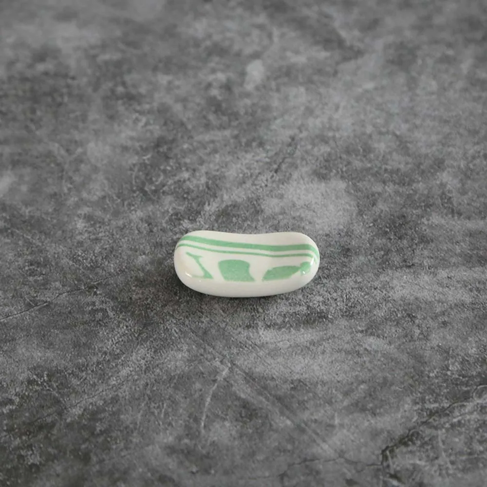 Kwadratowy ceramiczny uchwyt na pałeczki - podstawka Pomarańczowy