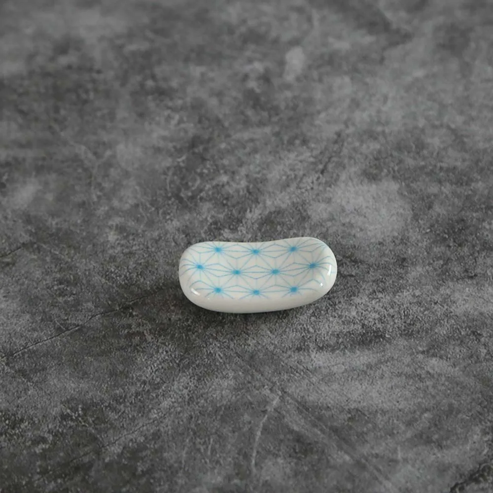 Kwadratowy ceramiczny uchwyt na pałeczki - podstawka Srebrny