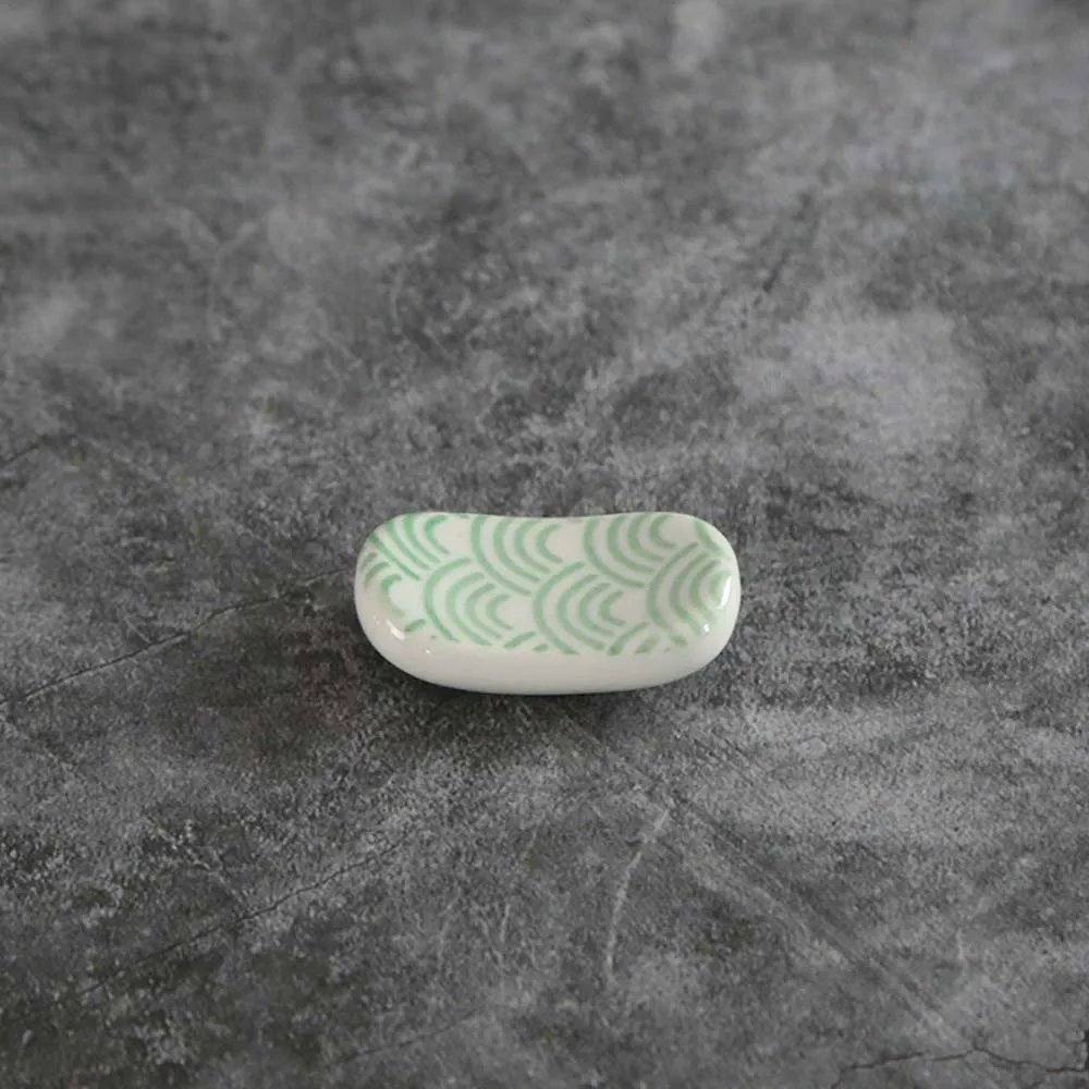 Kwadratowy ceramiczny uchwyt na pałeczki - podstawka Szary