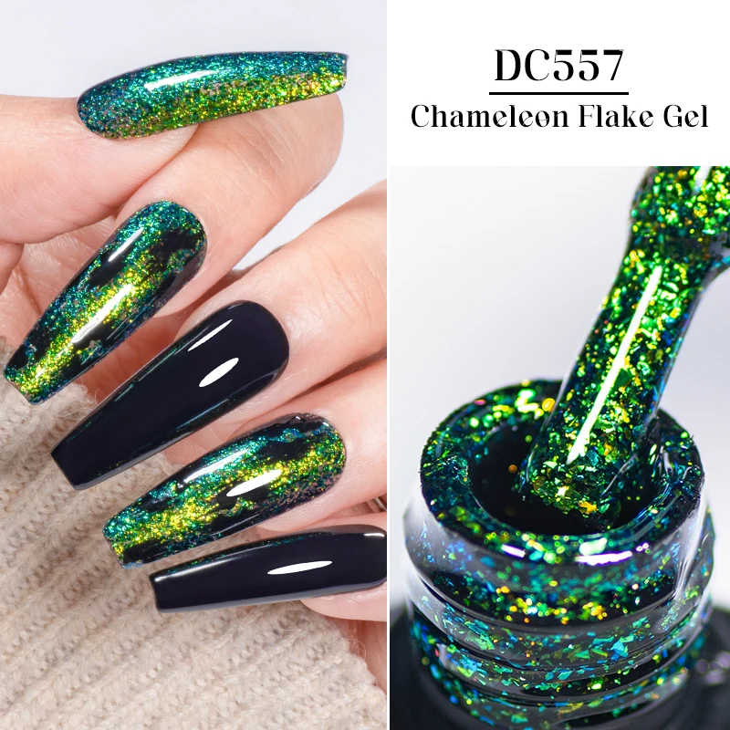 Lakier hybrydowy efekt chameleon 7 ml – brokatowa zorza Q52487 1