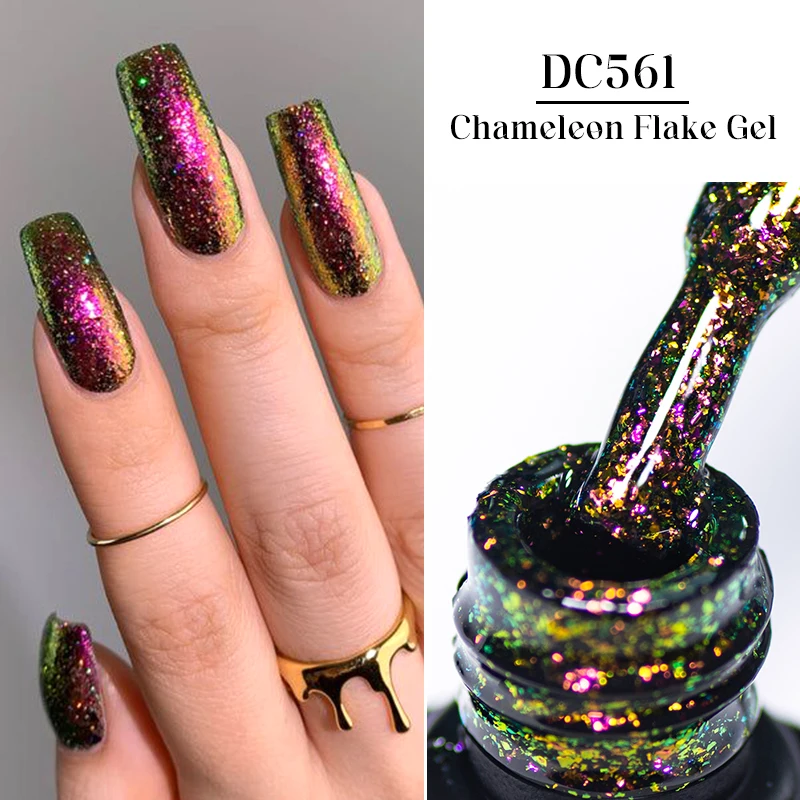 Lakier hybrydowy efekt chameleon 7 ml – brokatowa zorza Q52487 5